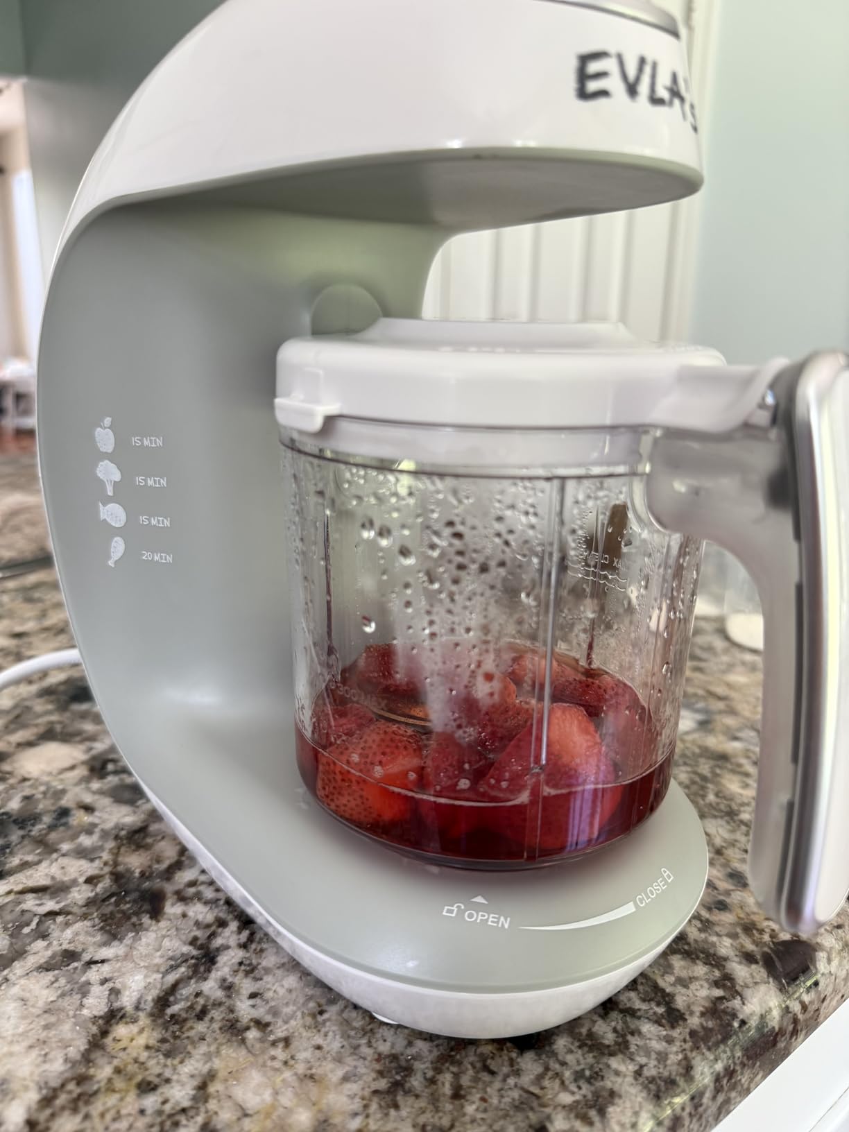 EVLA'S Baby Food Maker, Steamer, Blender, Baby Food Processor with Touch Screen and 6 Reusable Food Pouches customer photo 2