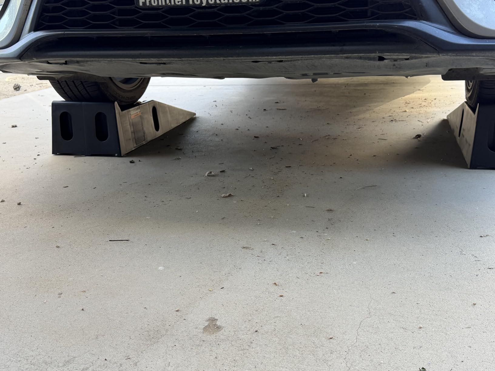Ironton Car Ramps 12000 Lb GVW Set of 2, High-Impact Poly Vehicle Ramps 6000 Lb Each, 35.5 in. L x 12 in. W x 8.5 in. H, Non-Skid Tread and Rubber Feet, for Cars, SUVs, Trucks and Vans customer photo 2