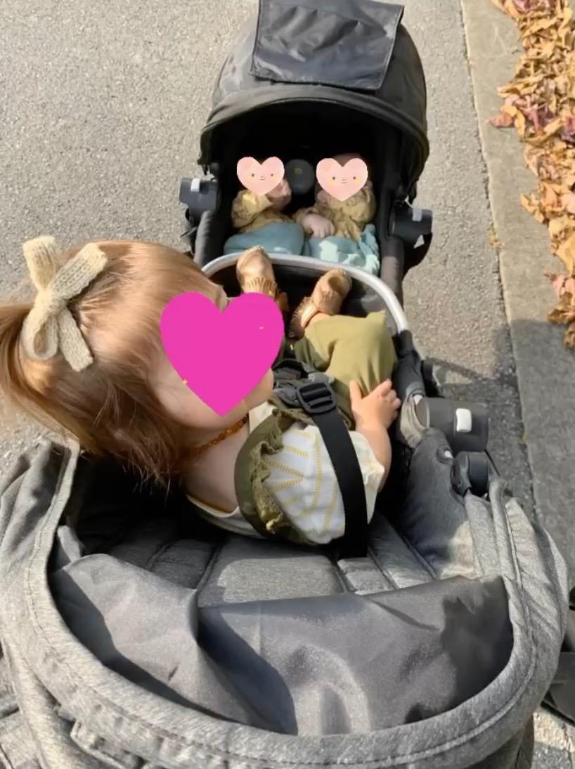 Baby Jogger City Select Double Stroller | Baby Stroller with 16 Ways to Ride, Included Second Seat | Quick Fold Stroller, Jet customer photo 2
