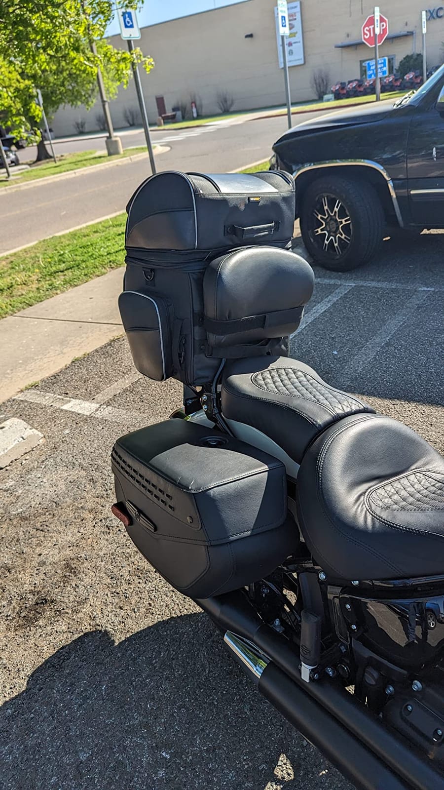 Nelson Rigg Route 1 Destination Backrest/Sissy Bar Rack Bag; Fits Harley Davidson, Indian, Yamaha & Suzuki Motorcycles customer photo 1