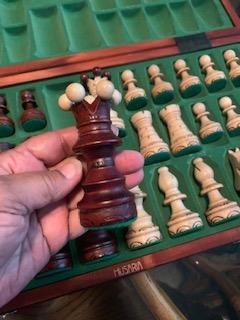 Husaria European International Wooden Chess Game Set, Ambassador - 21.7 Inches - Large-Size Chess Set with Handcrafted Chessmen and Felted Folding Board customer photo 2