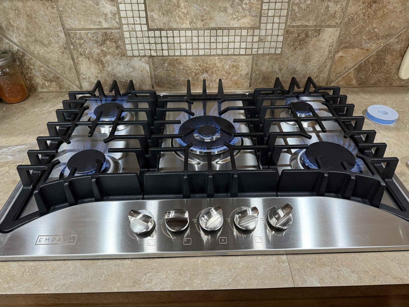 Empava 30 Inch Gas Cooktop with 5 World Class Made in Italy SABAF Burners, LPG/NG Convertible, Ideal RV Top Stoves for Kitchen, Stainless Steel customer photo 1