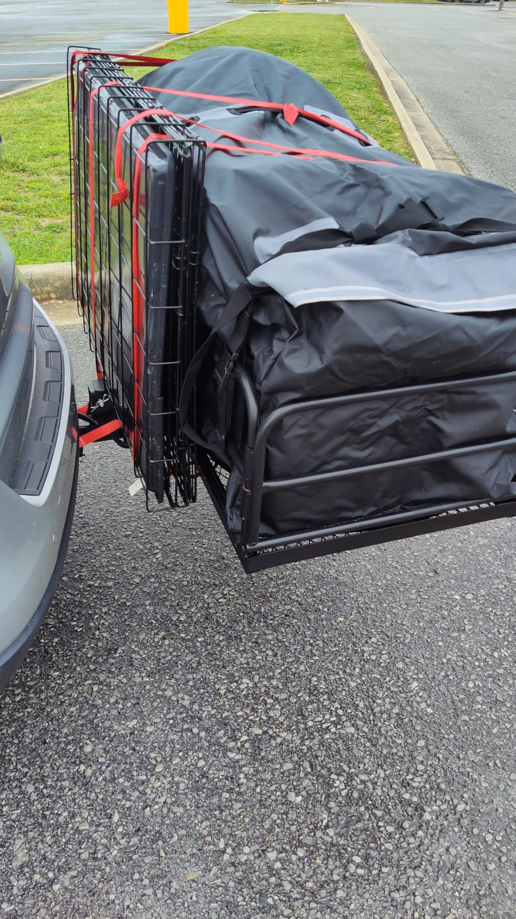 500 Lbs Heavy Duty Hitch Mount Cargo Carrier 60 x 24 x 14.4 Folding Cargo Rack customer photo 1
