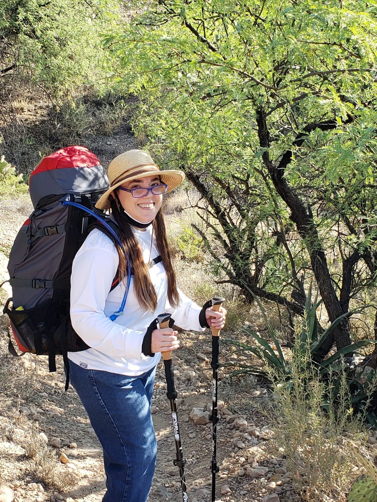 Foxelli Trekking Poles - Lightweight Collapsible Aircraft Grade Aluminum Hiking Poles with Cork Grips Quick Locks & All-Terrain Accessories - Pair of 2 customer photo 1