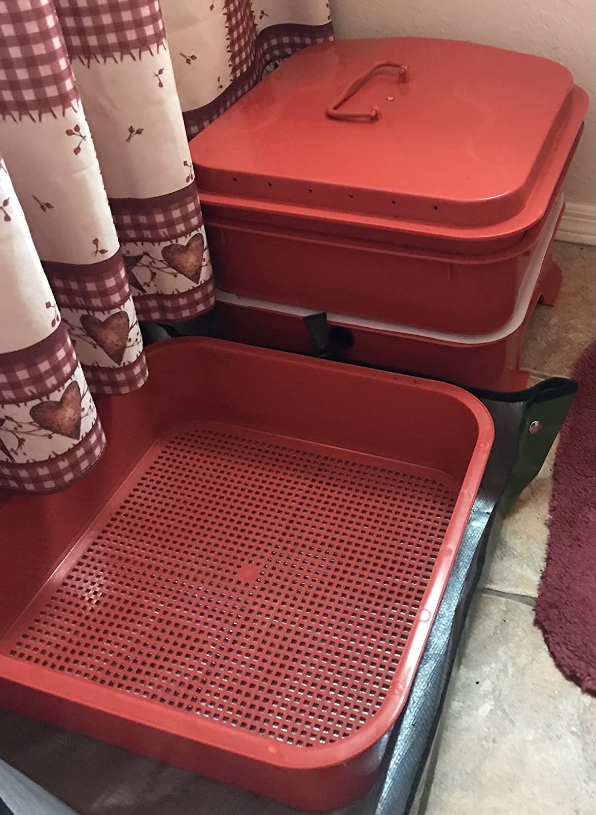 The Original VermiHut Plus 5-Tray Worm Compost Bin - Indoor & Outdoor Vermicomposting System, Continuous Flow Food Waste Recycler for Organic Composting & Gardening - Dark Green customer photo 2