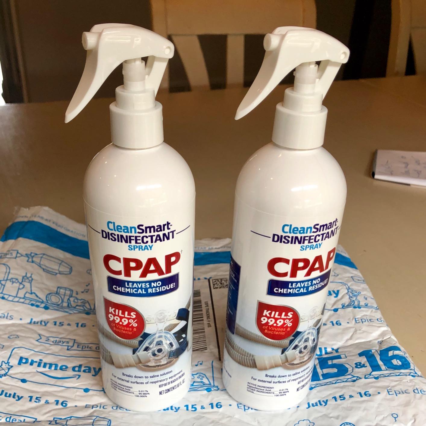 CleanSmart CPAP Disinfectant Spray for Face Mask and Hose, 16 oz (2 pack) | Hypochlrous Acid Spray Kills 99.9% of Bacteria and Viruses on CPAP Equipment, Reservoirs, Tubing, Leaves No Fumes or Residue customer photo 1