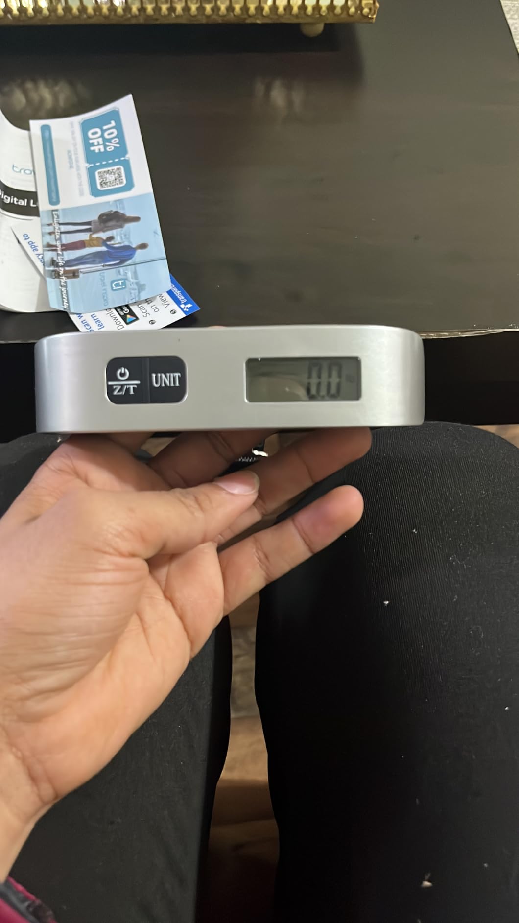 Digital Luggage Scale - Portable Hanging Suitcase Weight Scale for Travel, 110 lb Capacity, Backlit LCD Display, Prevents Airport Overweight Fees, Battery Included customer photo 1