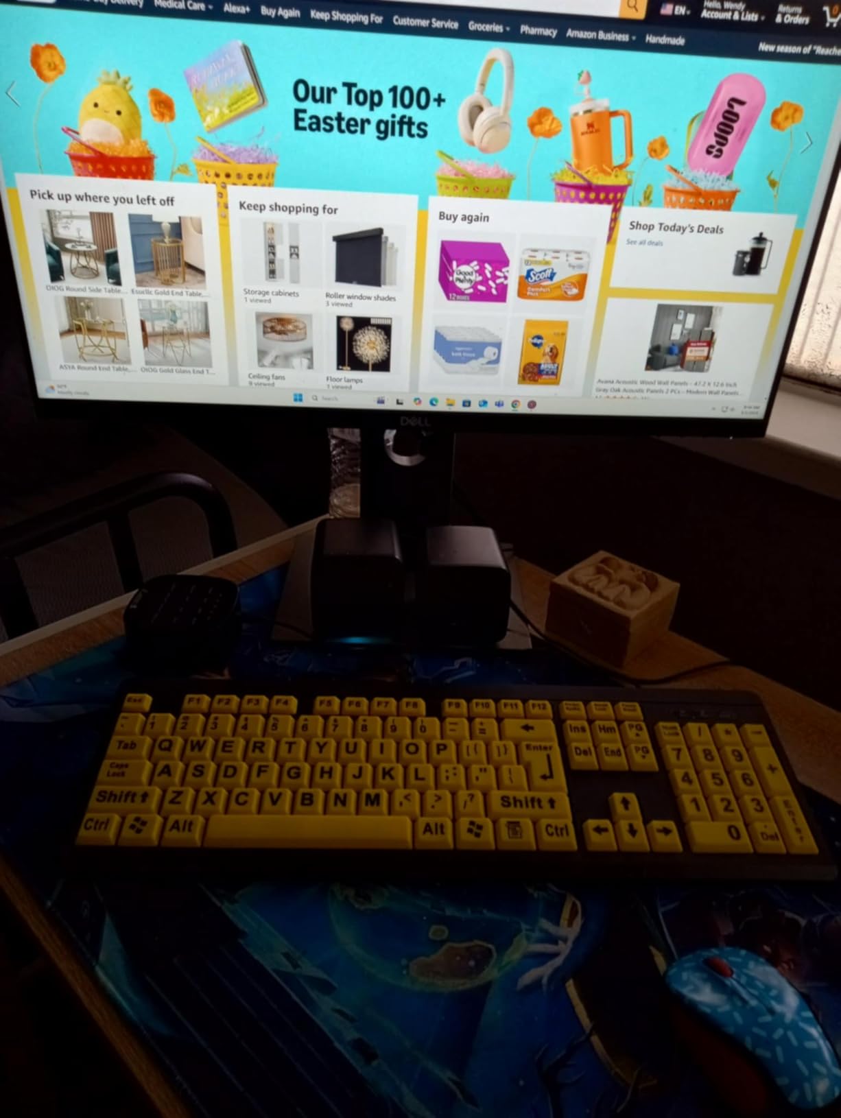 BOOGIIO Large Print Computer Keyboard, Wired USB High Contrast Keyboard with Oversized Print Letters for Visually Impaired Low Vision Individuals (Yellow+Black) customer photo 2