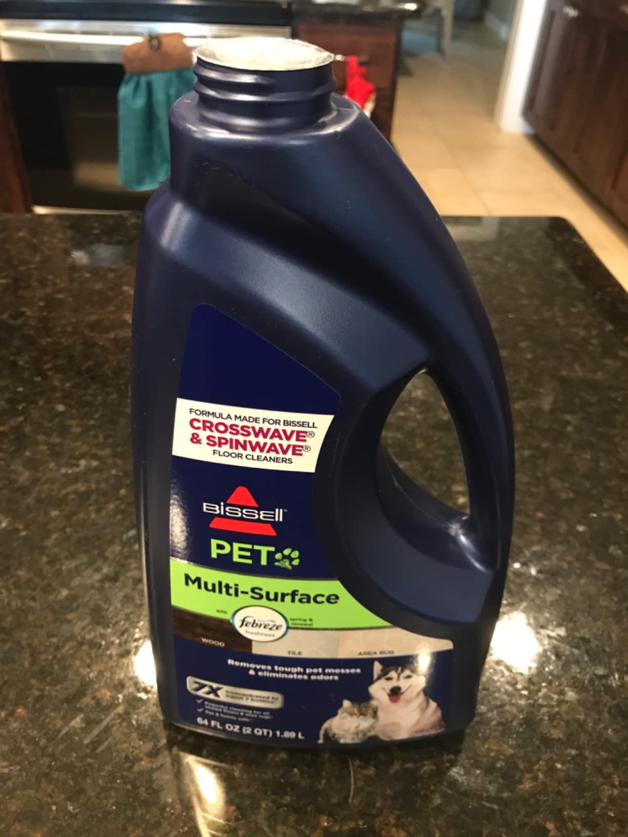 Bissell Multi-Surface Pet Formula with Febreze Freshness, 22951, 64 Fl Oz, Use on Sealed Hard Floors, and Area Rugs, Removes Tough Messes, Febreze Freshness customer photo 1