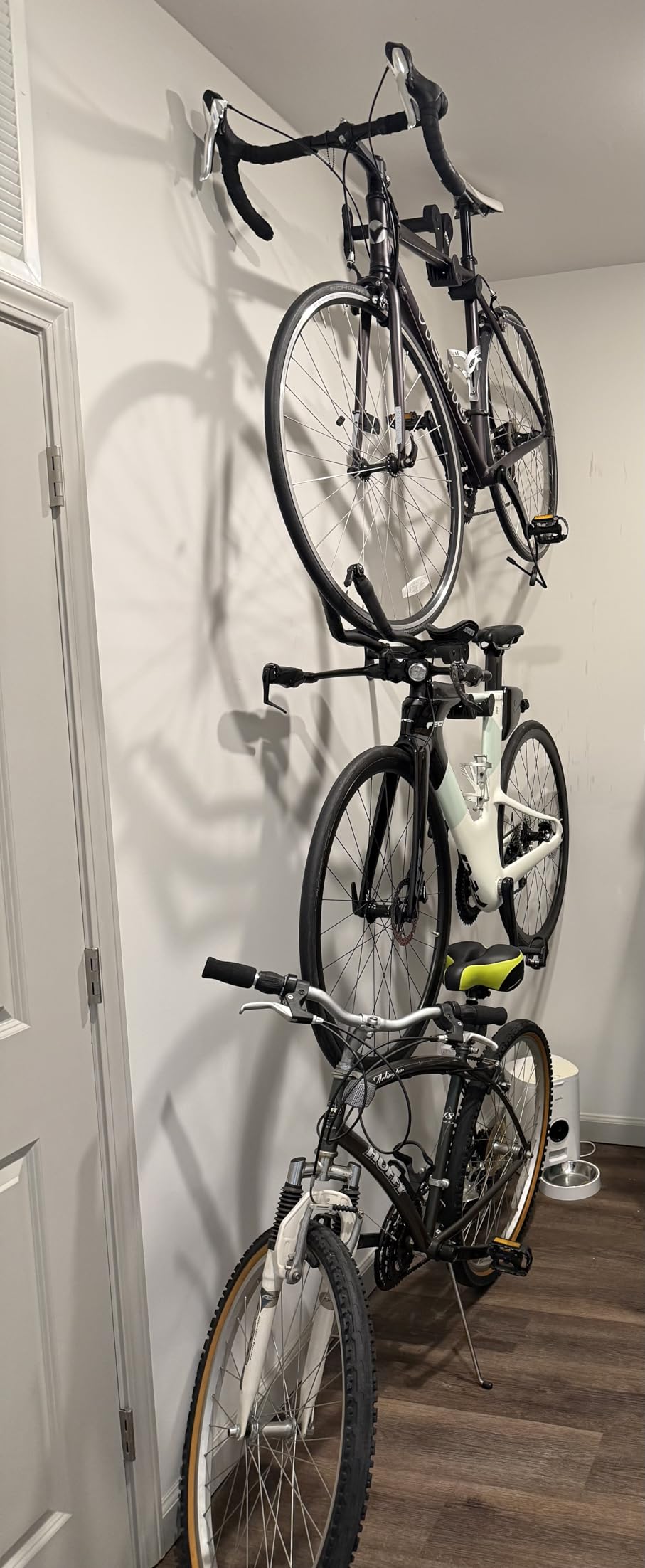 PRO BIKE TOOL Bike Rack for Garage Wall Mount - Horizontal Bike Storage | Fits Road, Mountain & Hybrid Bikes, Adjustable Arms, Rubber Cradles, Space-Saving Design customer photo 1