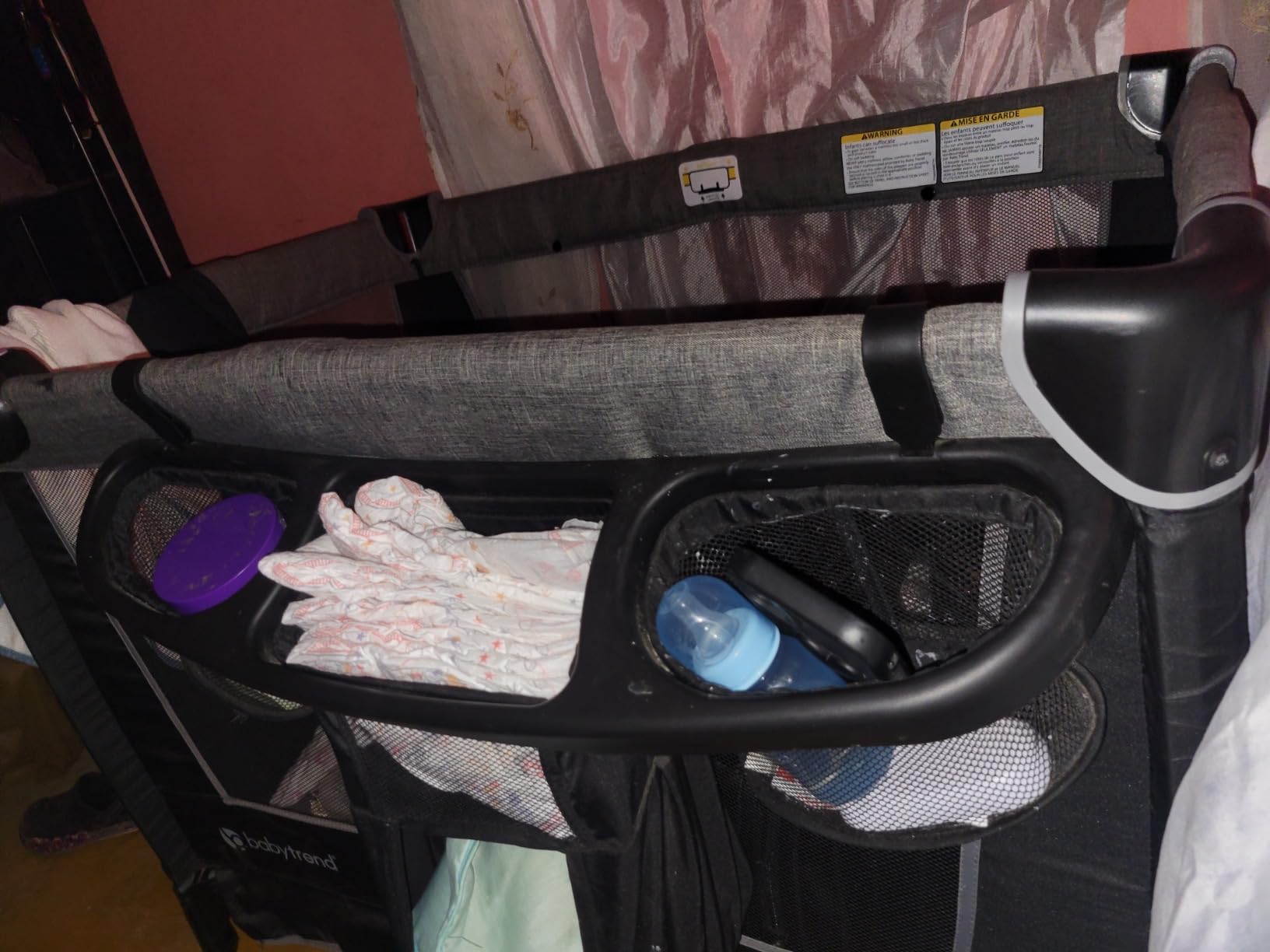 Baby Trend Retreat Nursery Center with Two Removable Rock A Bye Bassinets, Changing Table, Organizer, and Music Center with Nightlight, Quarry customer photo 1