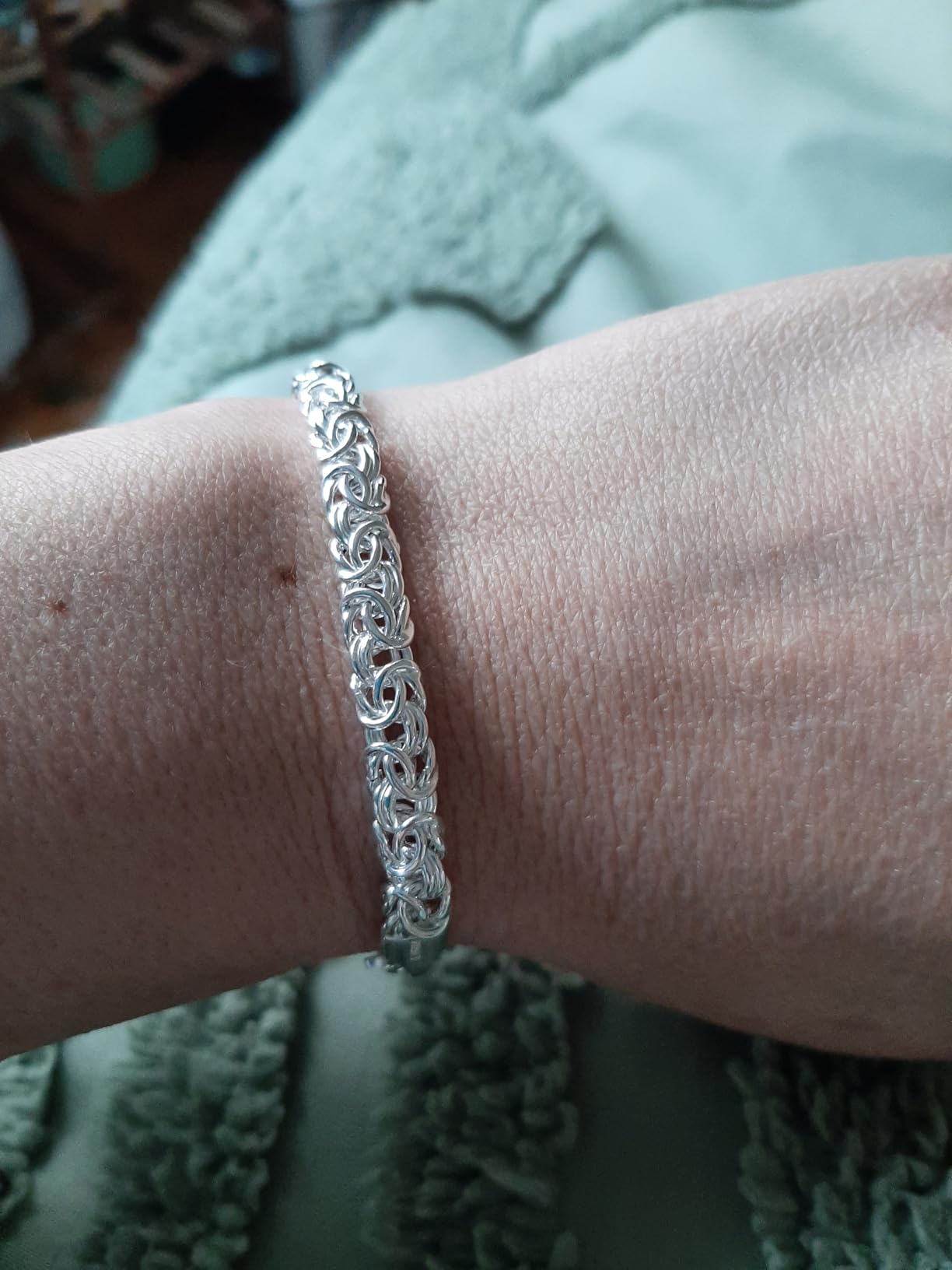 Miabella Italian 925 Sterling Silver Byzantine Bracelet for Women - Fine Jewelry, Handmade in Italy customer photo 1