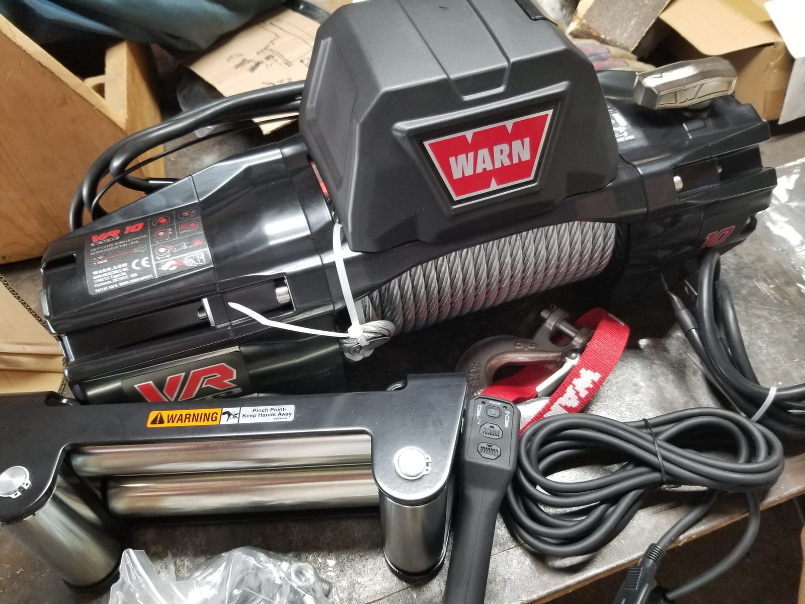 WARN VR EVO 10 Standard Duty 12V DC Electric Winch for 1/2-Ton Pickups | 10,000 lb Line Pull, 90 ft Steel Cable with Roller Fairlead, Relocatable Control Pack, Jeeps and larger SUVs customer photo 1
