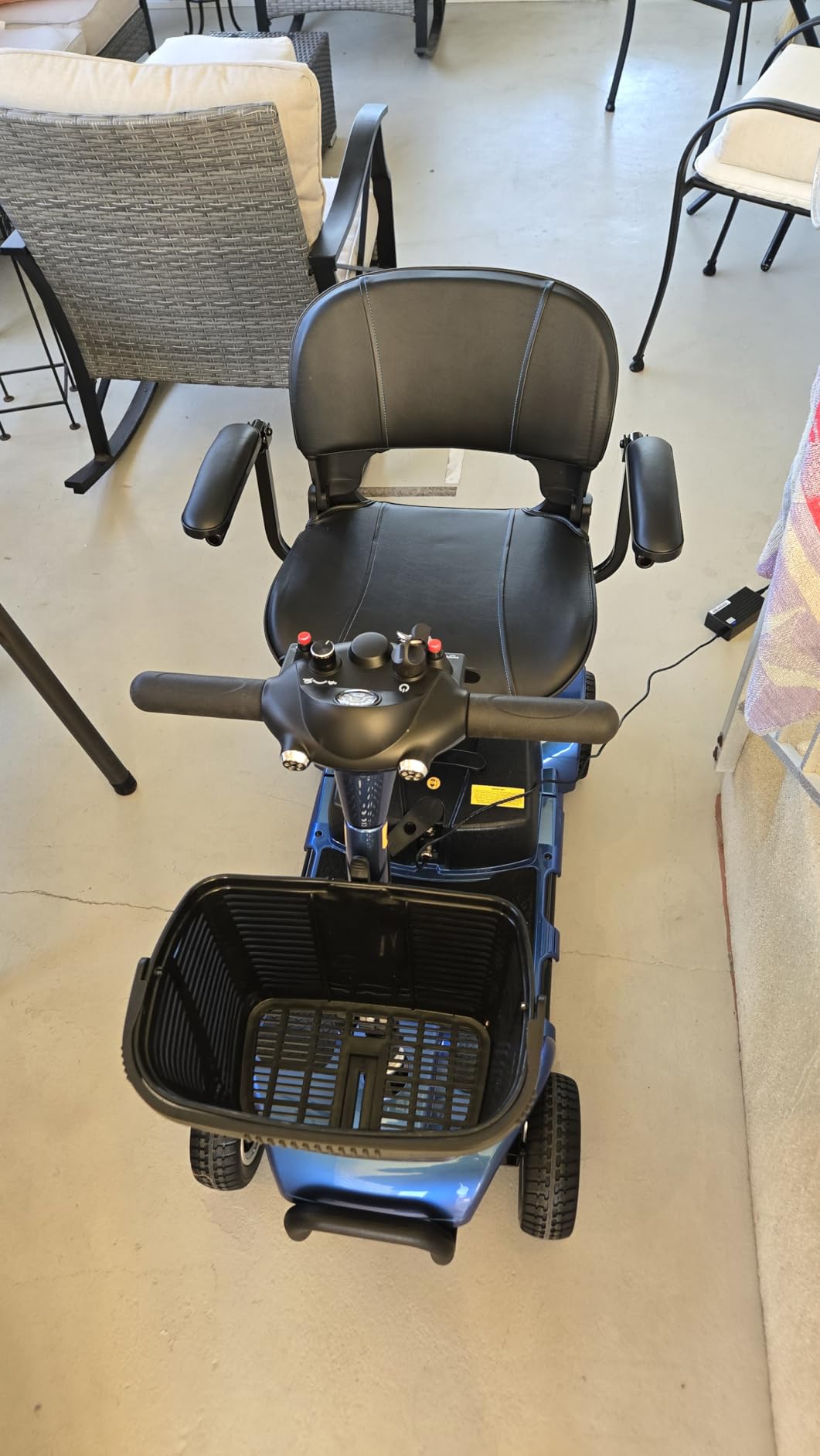 Vive 4 Wheel Mobility Scooter - Electric Powered Wheelchair Device - Compact Heavy Duty Mobile for Travel, Adults, Elderly - Long Range Power Extended Battery with Charger & Basket customer photo 2