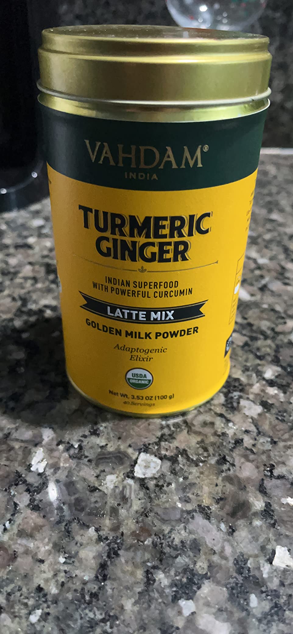 VAHDAM Golden Milk Powder (3.53oz|40 Cup) Turmeric Ginger Latte with Curcumin customer photo 2