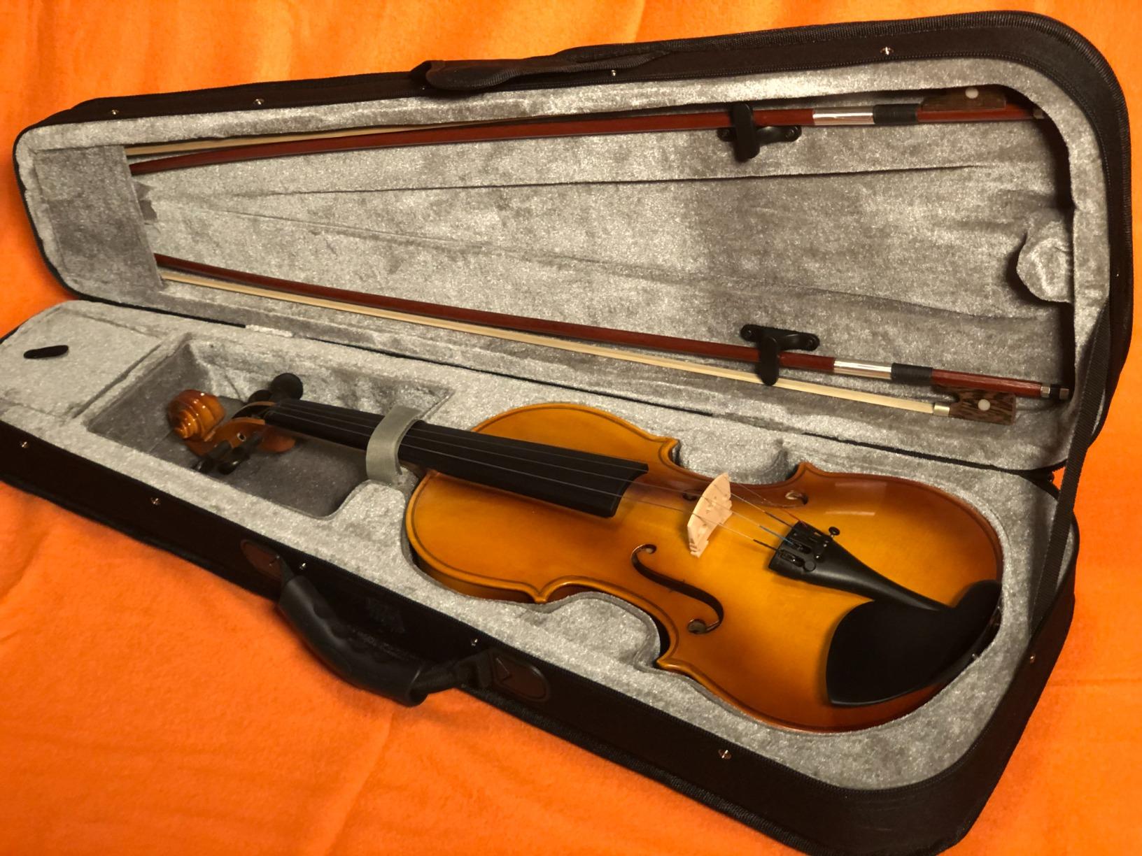 Eastar 4/4 Violin Set Full Size Fiddle Solidwood for Adults with Hard Case, Shoulder Rest, Rosin, Two Bows, Clip-on Tuner and Extra Strings, EVA-330 customer photo 1
