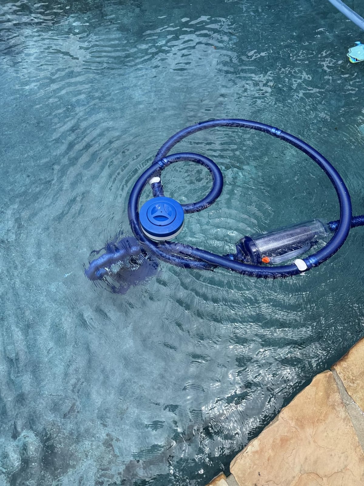 VINGLI Pool Vacuum Cleaner Automatic Sweeper Swimming Pool Creepy Crawler Vacuum with 33FT Hoses (Navy Blue&White) customer photo 1