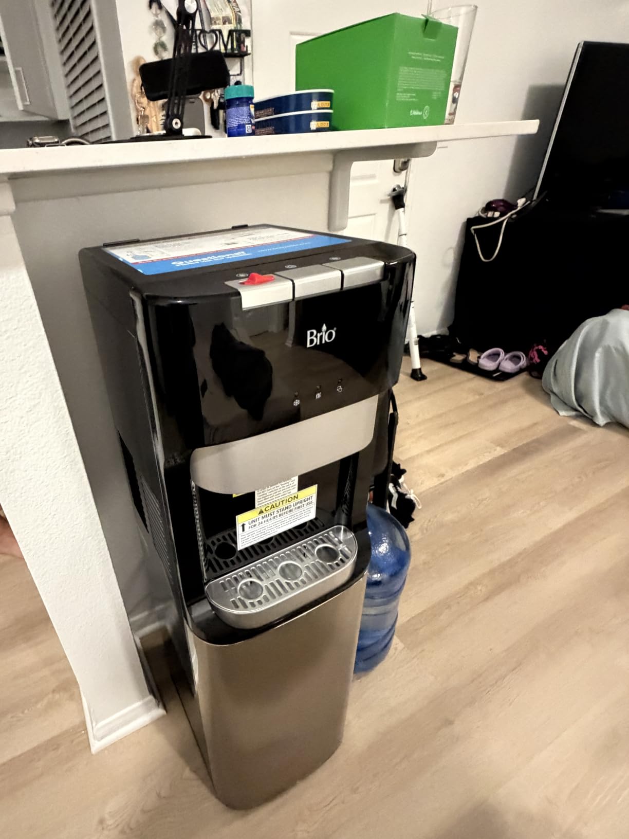 Brio Bottom Loading Water Cooler Dispenser for 5 Gallon Bottles - 3 Temperatures with Hot, Room & Cold Spouts, Child Safety Lock, LED Display with Empty Bottle Alert, Stainless Steel customer photo 2