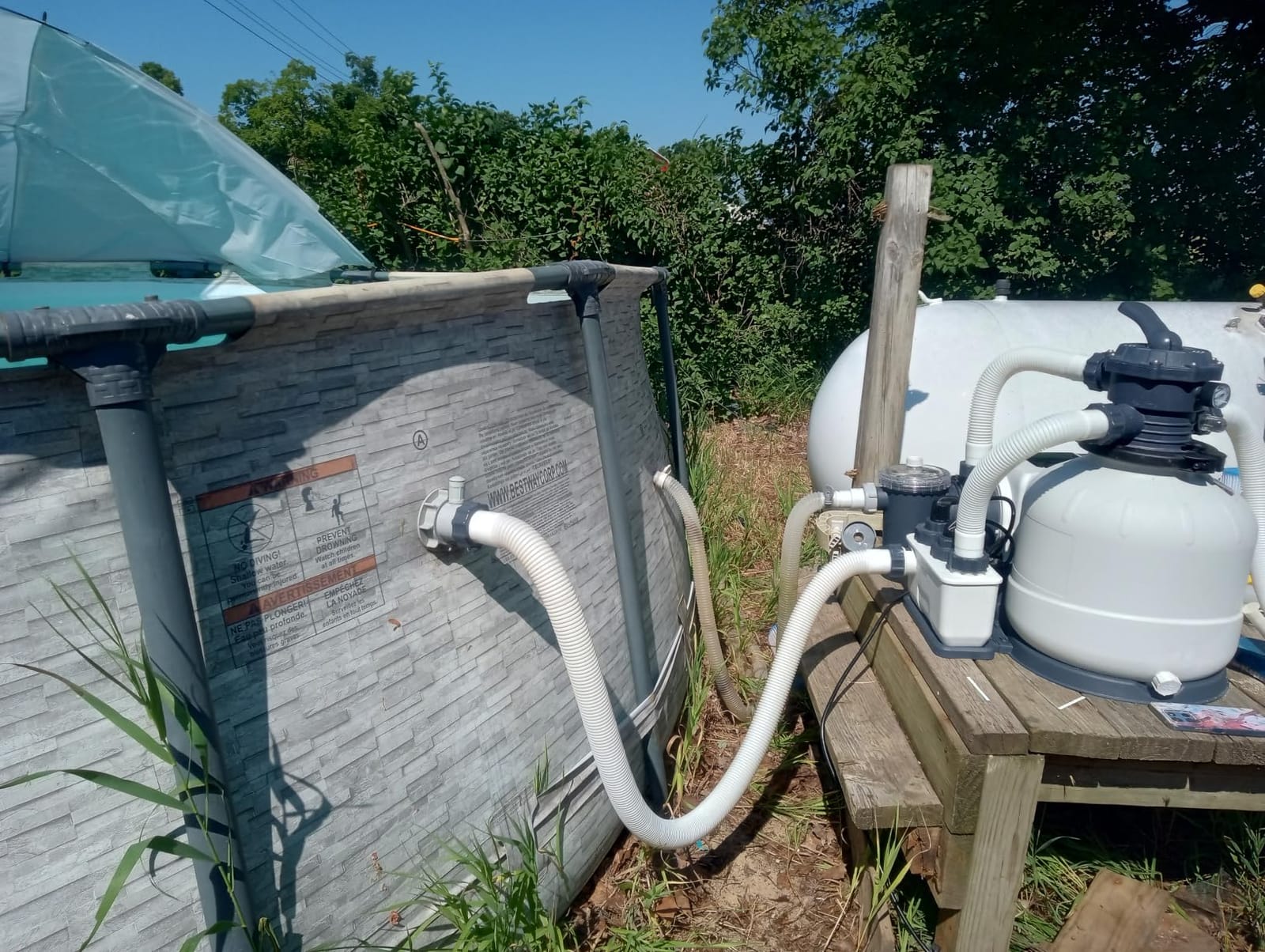 INTEX 2,650 GPH Krystal Clear Sand Filter Pump and Saltwater Pool Chlorine System for Above Ground Pools customer photo 2