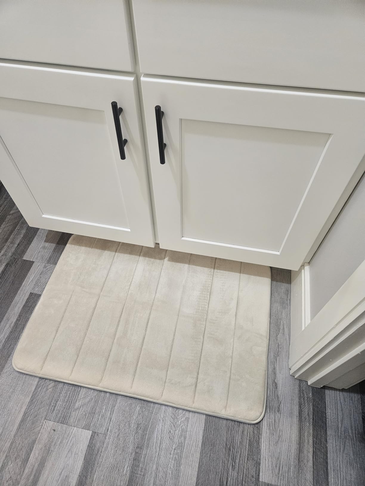 Buganda Memory Foam Bath Mat 30 x 20, Ultra Soft Absorbent Bathroom Rugs | Black, Machine Washable Quick Dry Bath Mats for Bathroom Floor, Shower and Tub, Home Decor Accessories customer photo 2
