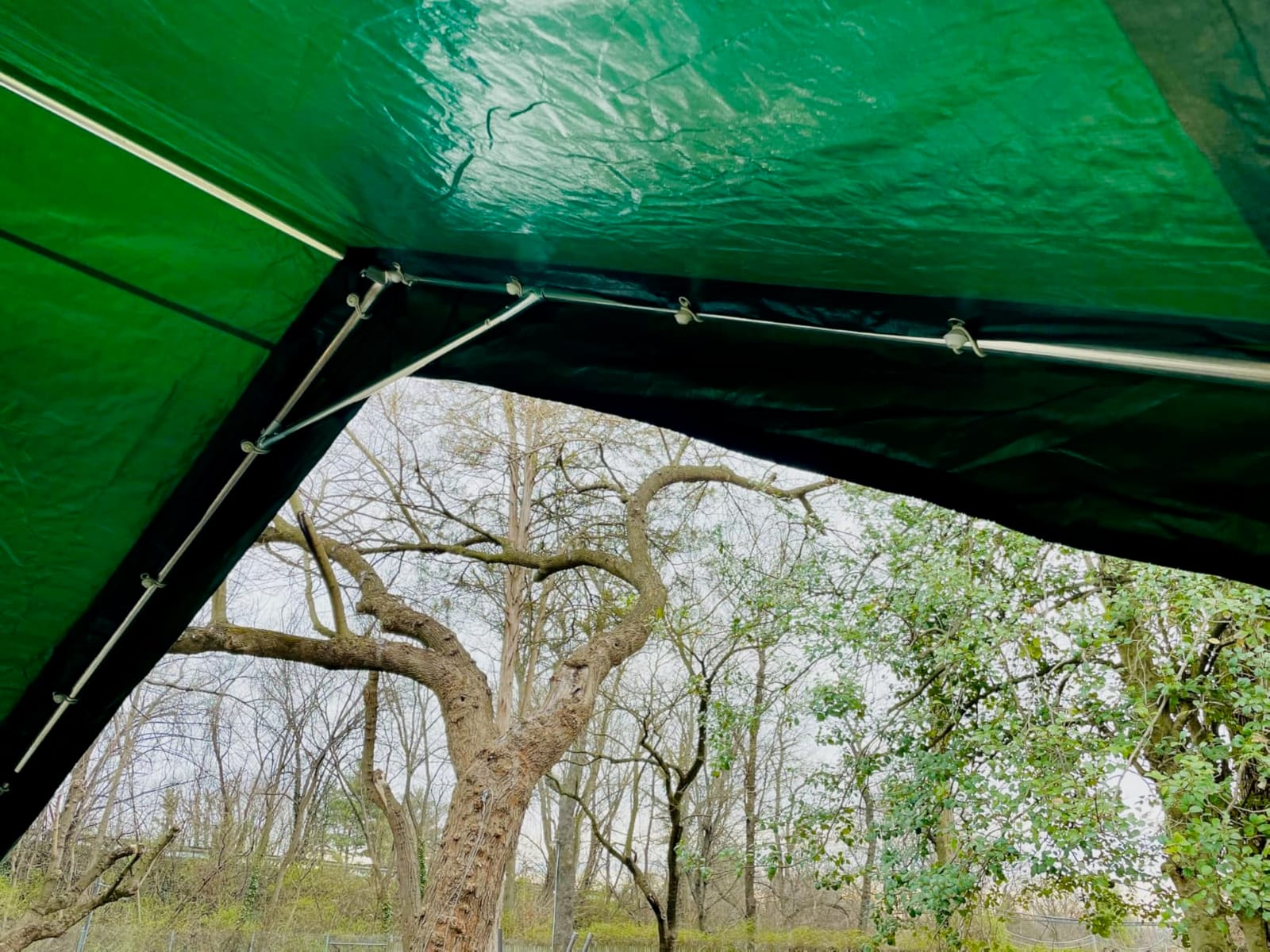 10x20 ft Heavy Duty Carport Potable Car Canopy Garage Party Tent Boat Shelter, Adjustable Height from 9.5 ft to 11 ft, White customer photo 2