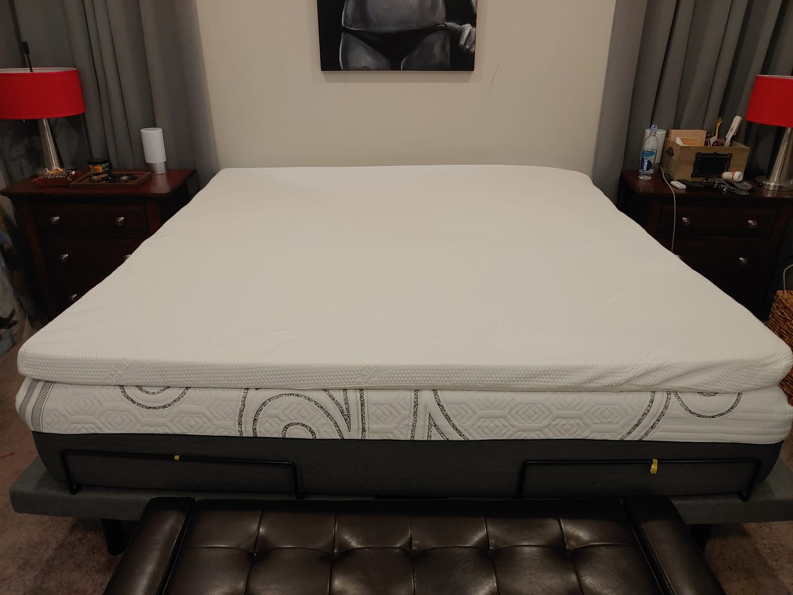 Tempur-Pedic TEMPUR-Adapt + Cooling 3-Inch Full Mattress Topper Medium Luxury Premium Foam, Washable Cover, Medium Cooling Topper, white customer photo 1