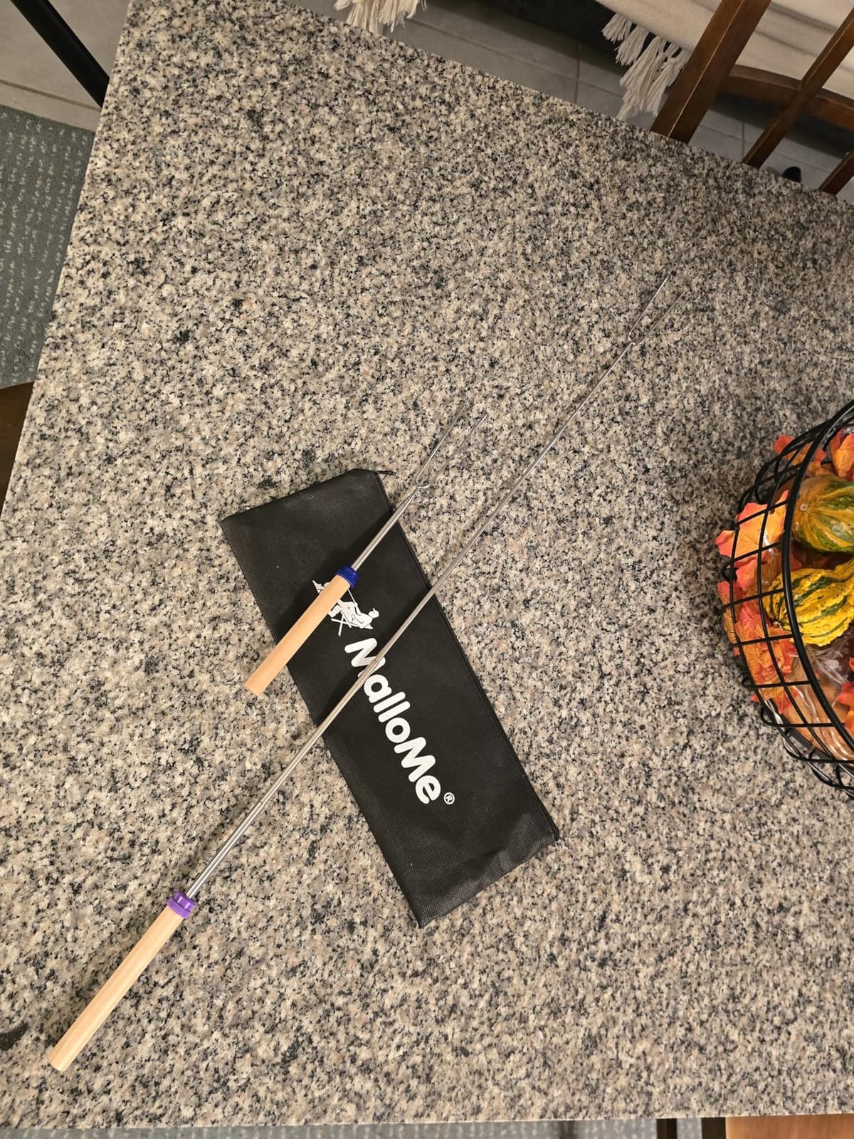 MalloMe Smores Sticks for Fire Pit Long - Marshmallow Roasting Sticks Smores Kit - Smore Skewers Hot Dog Fork Campfire Cooking Equipment, Camping Essentials S'mores Gear Outdoor Accessories 32