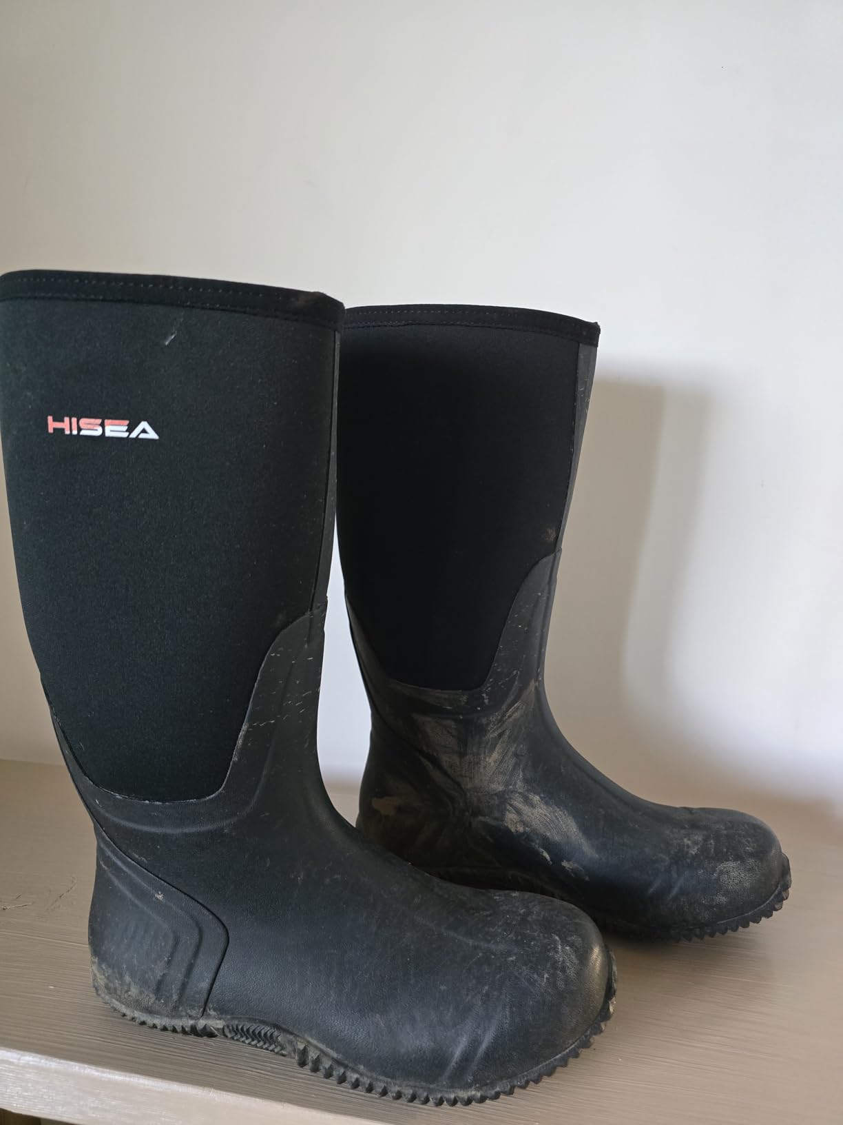 HISEA Women's Rain Boots Waterproof Insulated Neoprene Rubber Mud Boots | Tall Knee High Work Boots Anti-Slip Outdoor Hunting Garden Farm Yard Barn Boots, Size 6-11 customer photo 1