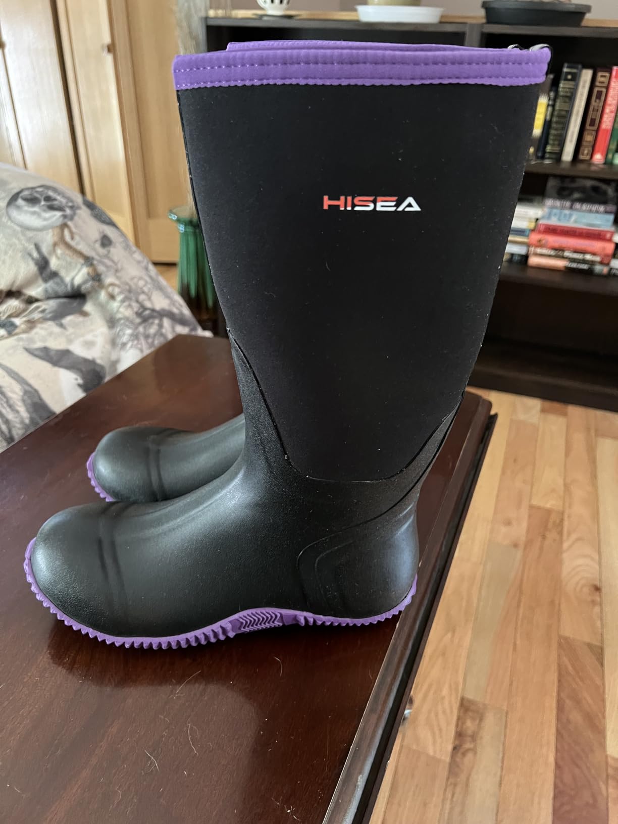 HISEA Women's Rain Boots Waterproof Insulated Neoprene Rubber Mud Boots | Tall Knee High Work Boots Anti-Slip Outdoor Hunting Garden Farm Yard Barn Boots, Size 6-11 customer photo 2