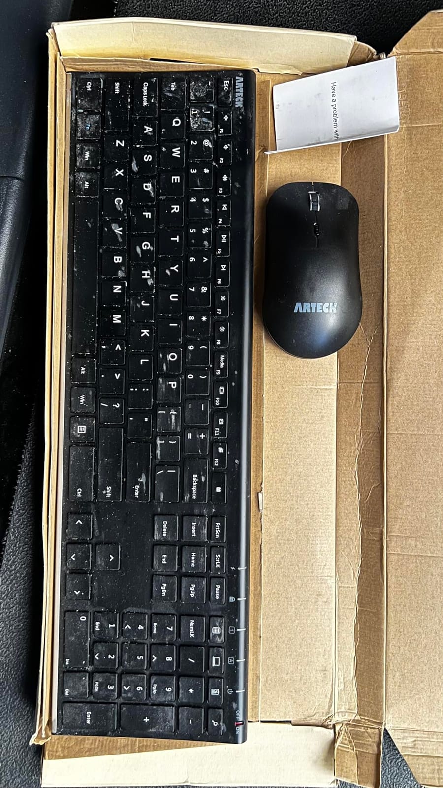Arteck 2.4G Wireless Keyboard and Mouse Combo Stainless Steel Ultra Slim Full Size Keyboard and Ergonomic Mice for Computer Desktop PC Laptop and Windows 10/8/7 Build in Rechargeable Battery customer photo 2