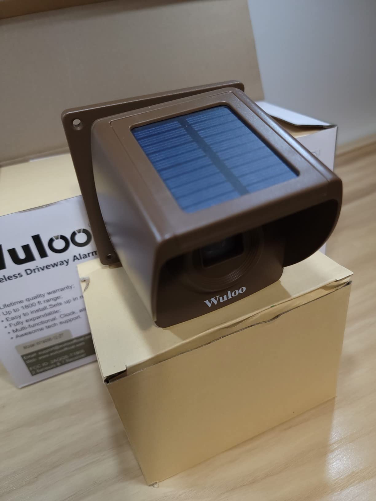 Solar Driveway Alarm Wireless Outside 1800ft Range, Outdoor Motion Sensor & Detector with Rechargeable Battery, Weatherproof, Mute Mode customer photo 2