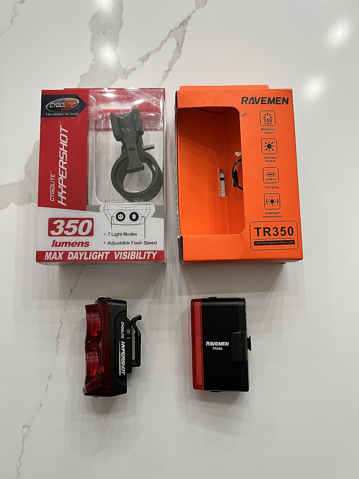 Cygolite Hypershot 350 Lumen Bike Tail Light - 7 Night & Daytime Modes, User Adjustable Flash Speeds, Compact & Durable, IP64 Water Resistant, Saddle Rail Mount Version, USB Rechargeable customer photo 1