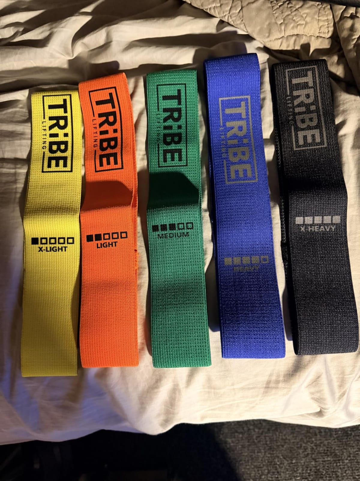 Fabric Resistance Bands for Working Out, 5-Band Set for Legs and Glutes | Booty bands for women and men, 5 resistance levels, for glute activation, hip training, squats, lunges and physical therapy customer photo 1