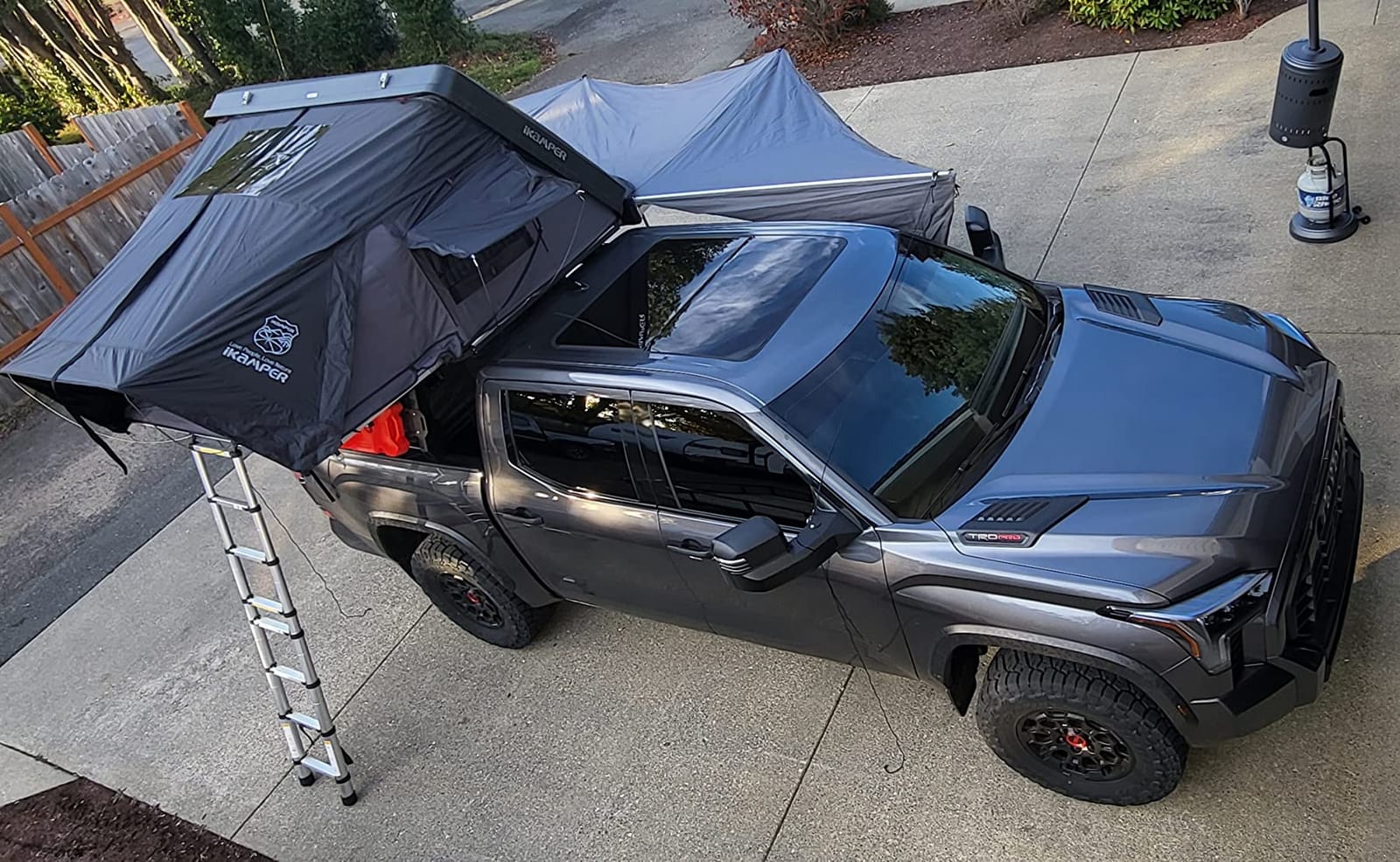 Overland Vehicle Systems 19519907 HD Nomadic 270 Degree Awning Driver Side | 129 Sq Ft of Coverage | Dark Gray Fabric with Travel Cover Included | Twist and Lock Technology | Weather-Resistant customer photo 2