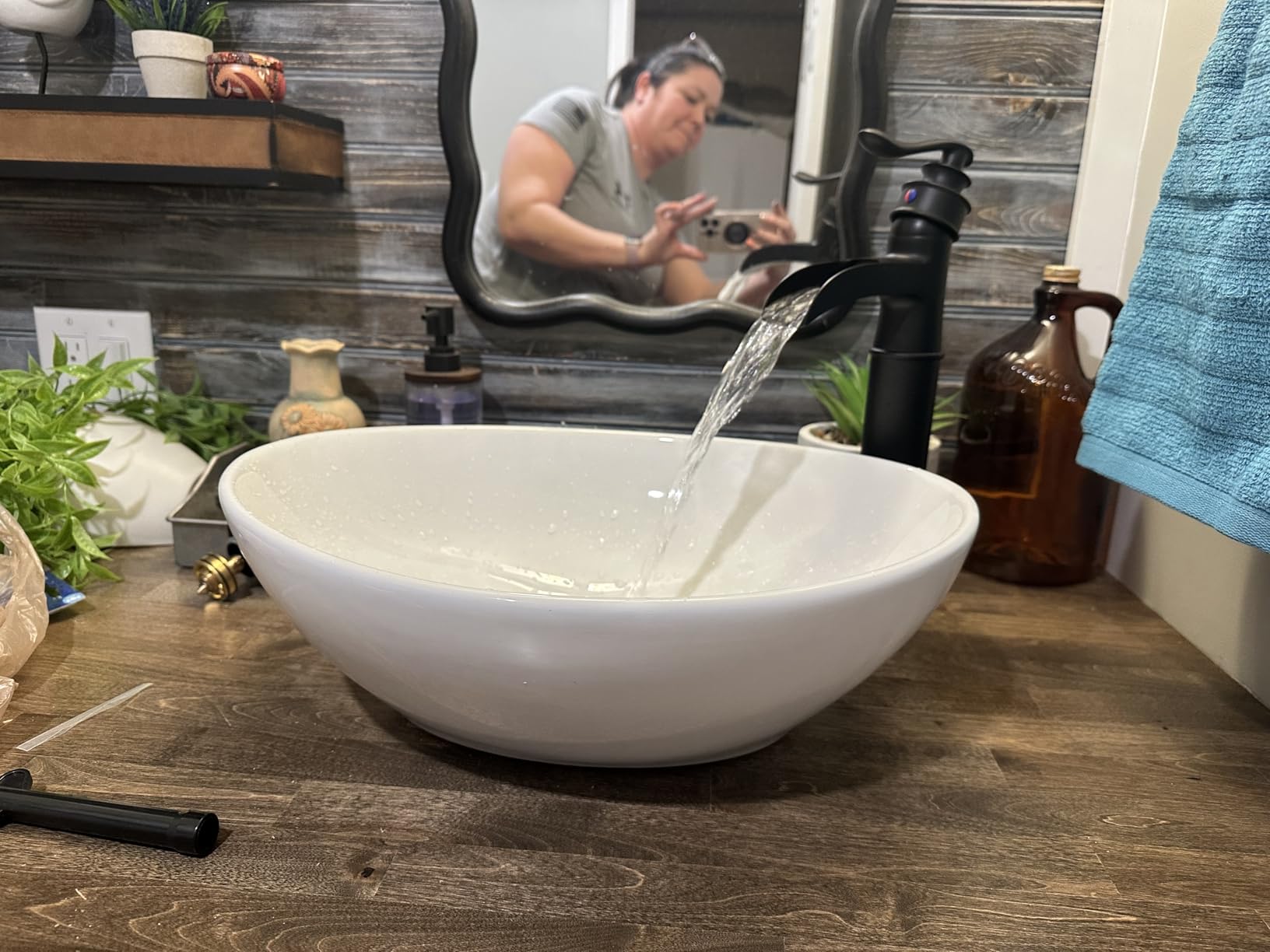 KES Bathroom Vessel Sink, 16