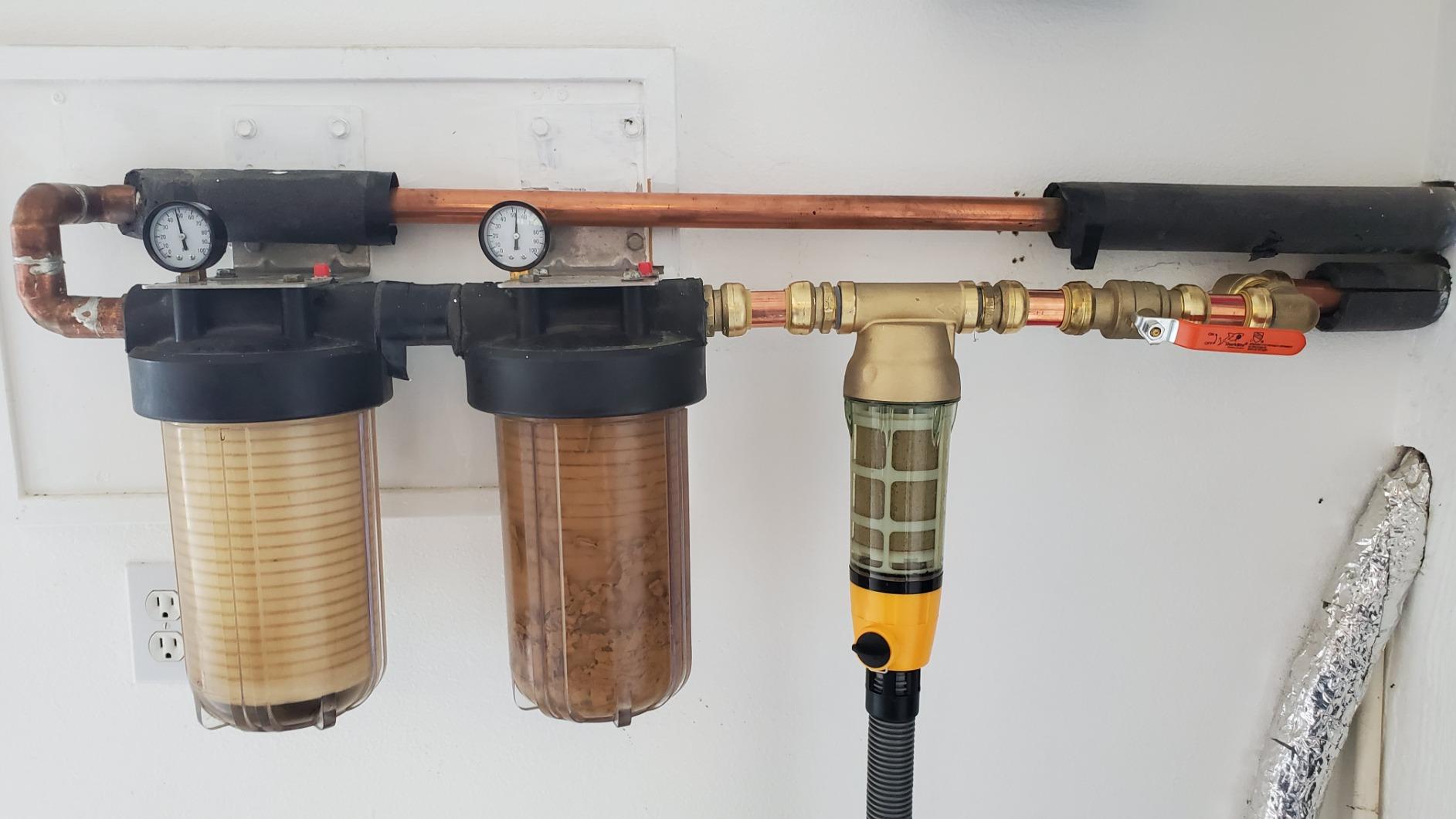 iSpring WSP50ARB Big Spin Down Sediment Filter, Sediment Buster, 50 Micron | Whole House Water Prefilter for Well Water, Auto Flushing Module, 316L Stainless Steel Mesh, Built-In Scraper, Brass Top customer photo 2