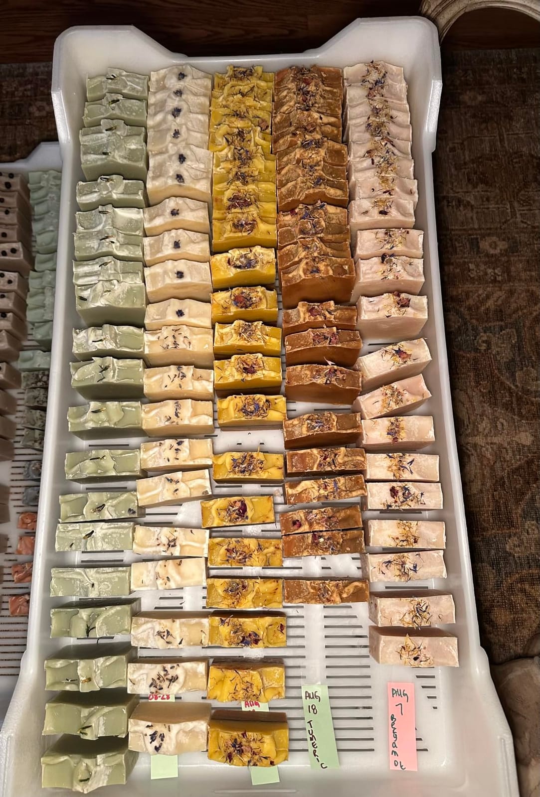 Drying Tray - 1 Tray (with Wheels) - Stack up to 10 Trays on Each - Each Tray can Hold up to 40lbs or 100 Bars of soap - Made in The U.S.A customer photo 1