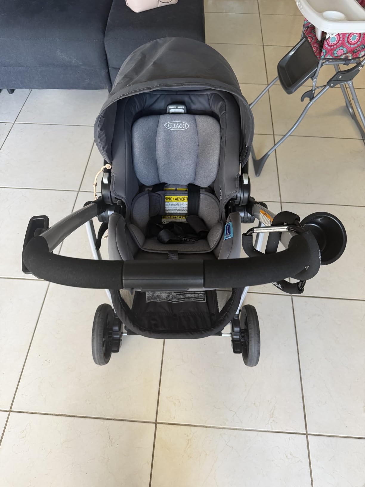 Graco Modes Pramette Travel System, Car Seat and Stroller Combo, Includes SnugRide LX Infant Car Seat and Baby Stroller, 3 Modes: Car Seat Carrier, Pramette, Toddler Stroller, Ellington customer photo 2