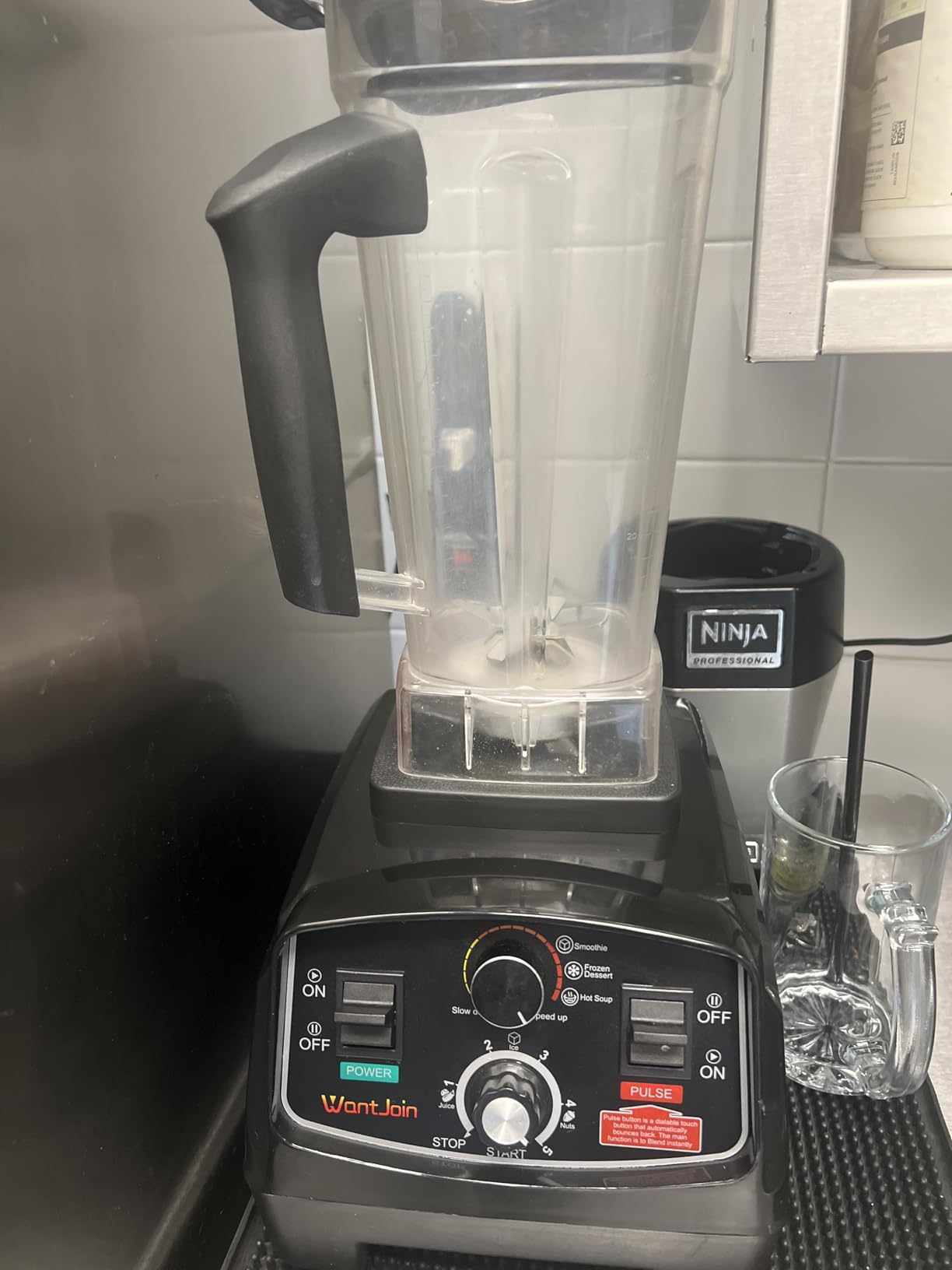 WantJoin Professional Blender, ETL listed 70oz Commercial Blender for kitchen Max 1800W High Power Home and Commercial with Timer, Smoothie Maker 2200ml for Crushing Ice, Frozen Dessert, Soup,fish customer photo 2