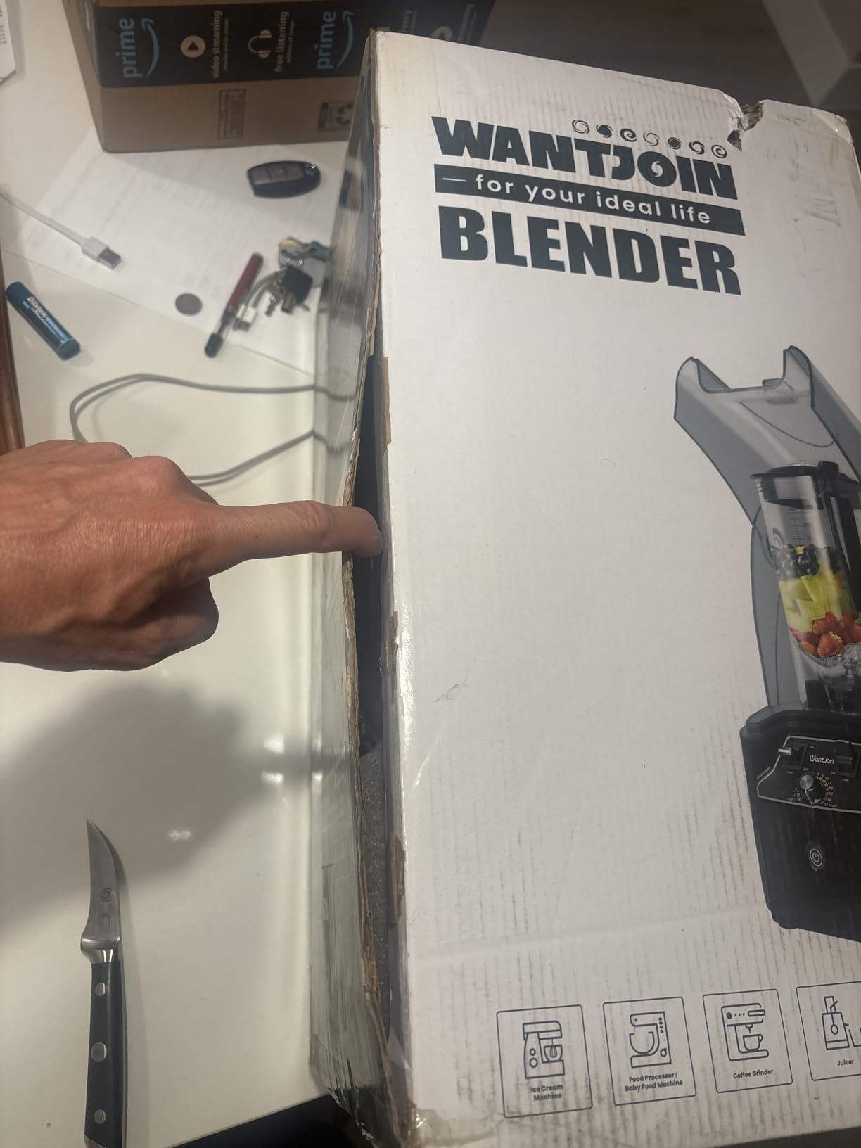 WantJoin Professional Commercial Blender With Shield Quiet Sound Enclosure 2200W Industries Strong and Quiet Professional-Grade Power, Self-Cleaning, Black customer photo 2