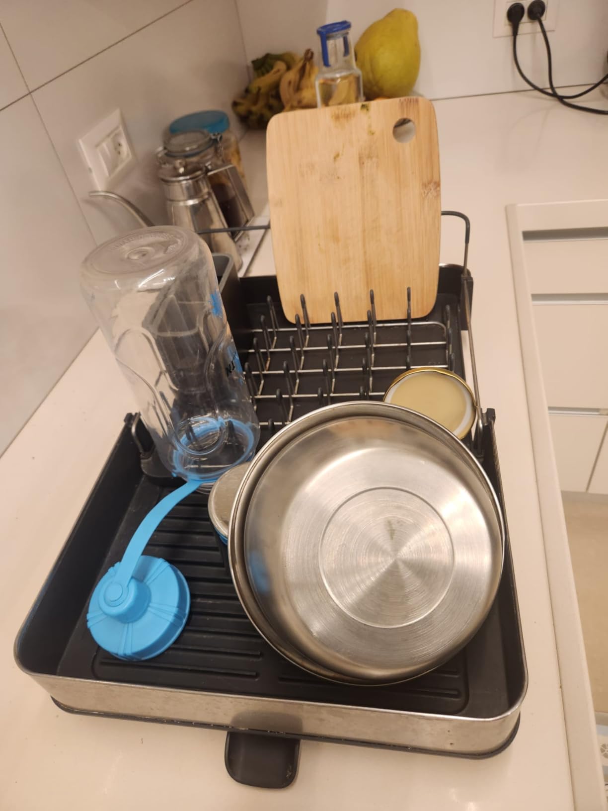 Joseph Joseph Extendable Dish Drying Rack with Dual Parts - Stainless Steel, Non-Scratch, Movable Utensil Drainer & Drainage Spout, Gray customer photo 1