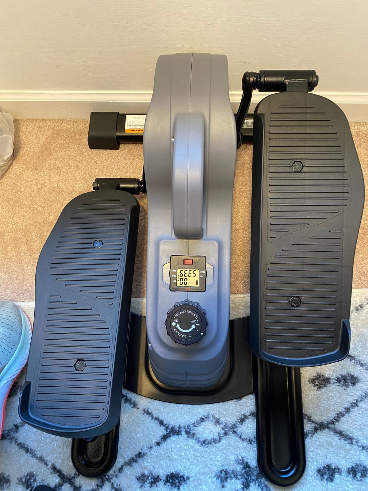 Sunny Health & Fitness Sitting or Standing Under Desk Elliptical Exerciser | Versatile Sitting Standing Use, Joint Friendly, Smooth Quiet, Magnetic Resistance, Fully Body Workout, Home or Office Use customer photo 2