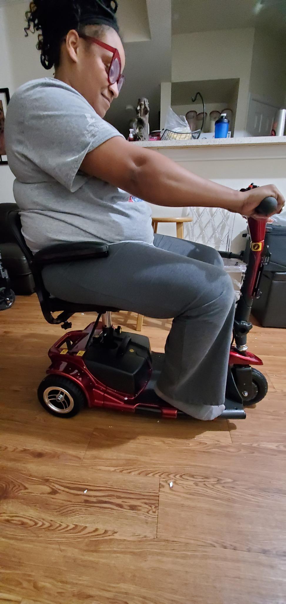 Vive 3 Wheel Mobility Scooter - Electric Powered Mobile Wheelchair Device for Adults - Folding, Collapsible and Compact for Travel - Long Range Power Extended Battery with Charger and Basket Included customer photo 2