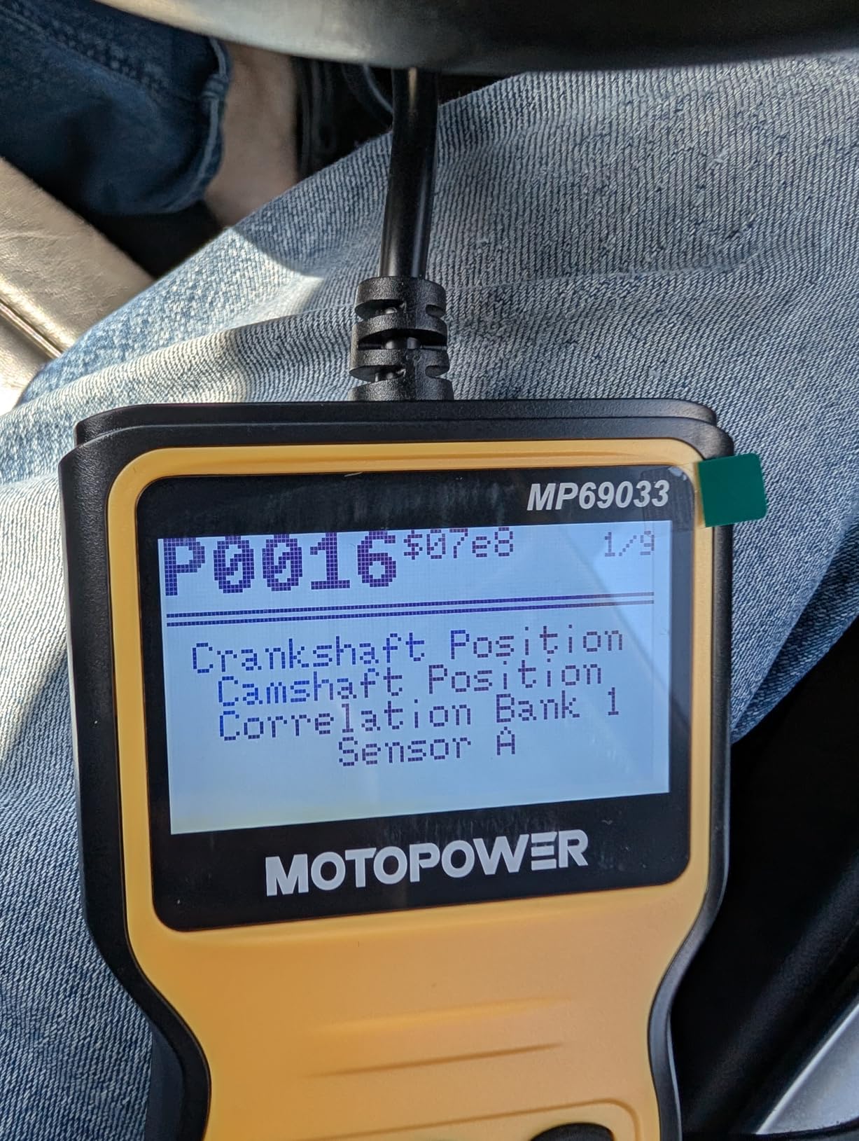 MOTOPOWER MP69033 Car OBD2 Scanner Code Reader Engine Fault Scanner CAN Diagnostic Scan Tool for All OBD II Protocol Cars Since 1996, Yellow customer photo 1