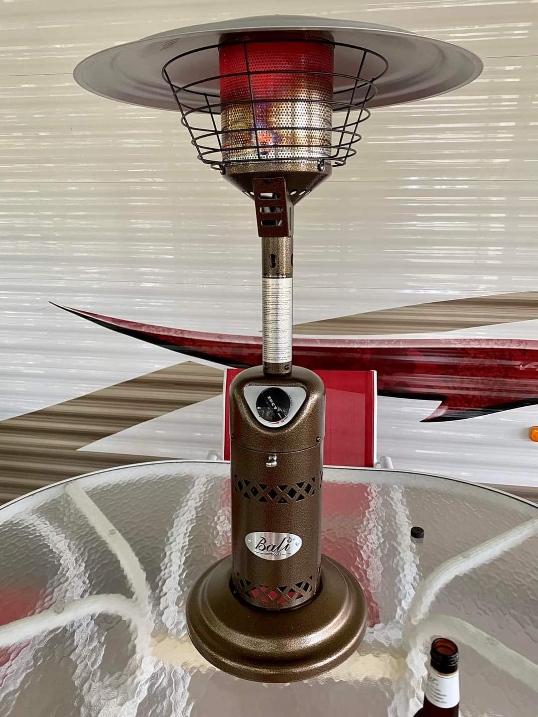 BALI OUTDOORS Portable Patio Heater | Outdoor Propane Table Top Heater, Bronze customer photo 1