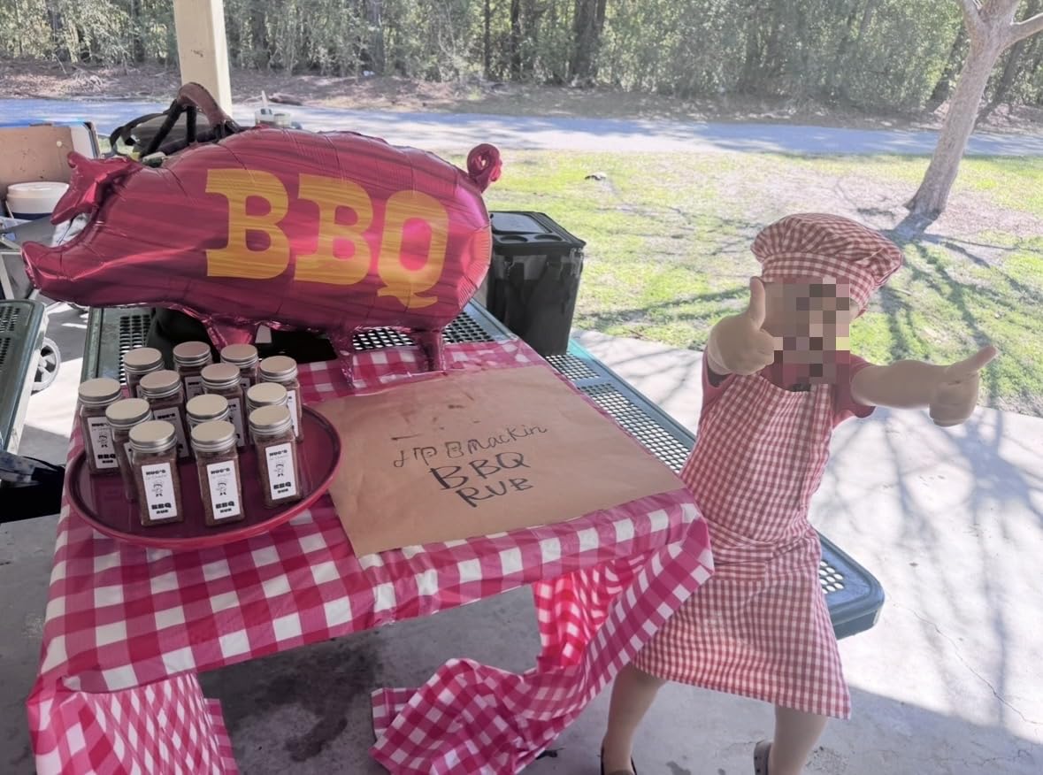 Jennice House Kids Apron and Chef Hat Set, Cute Children Baking Aprons for Cooking Baby Baking Aprons customer photo 1