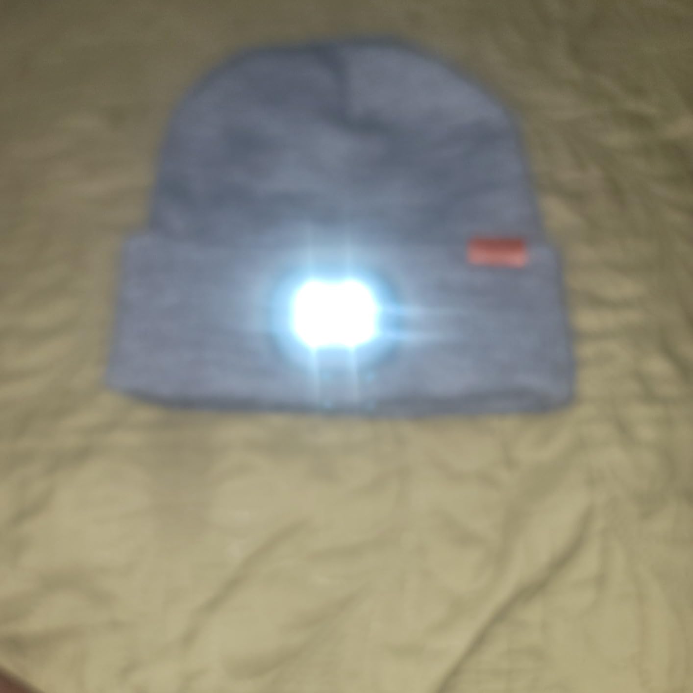 LED Beanie with The Light, Unisex Gifts for Men Dad Husband Him | Bulit in led light, USB rechargeable, warm knit, secure fit, ideal for dog walking, outdoor work, camping customer photo 1