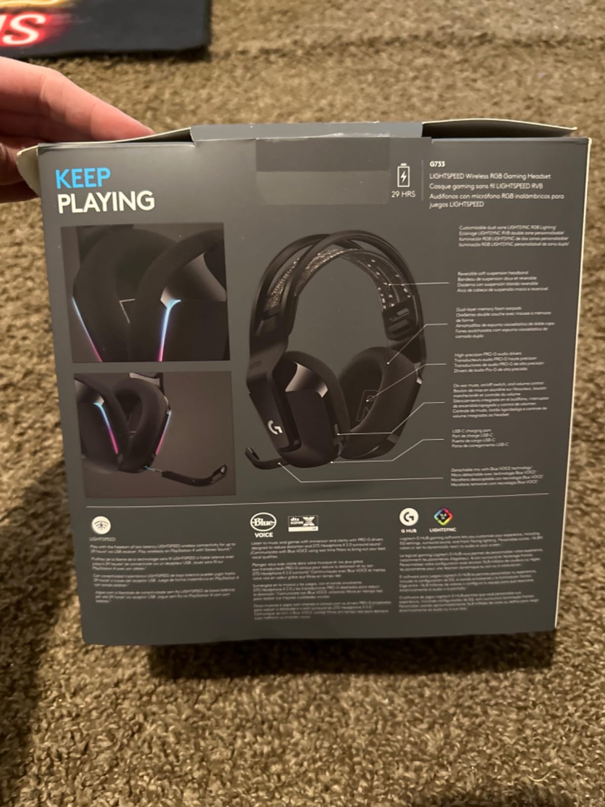 Logitech G733 Lightspeed Wireless Gaming Headset - White customer photo 2