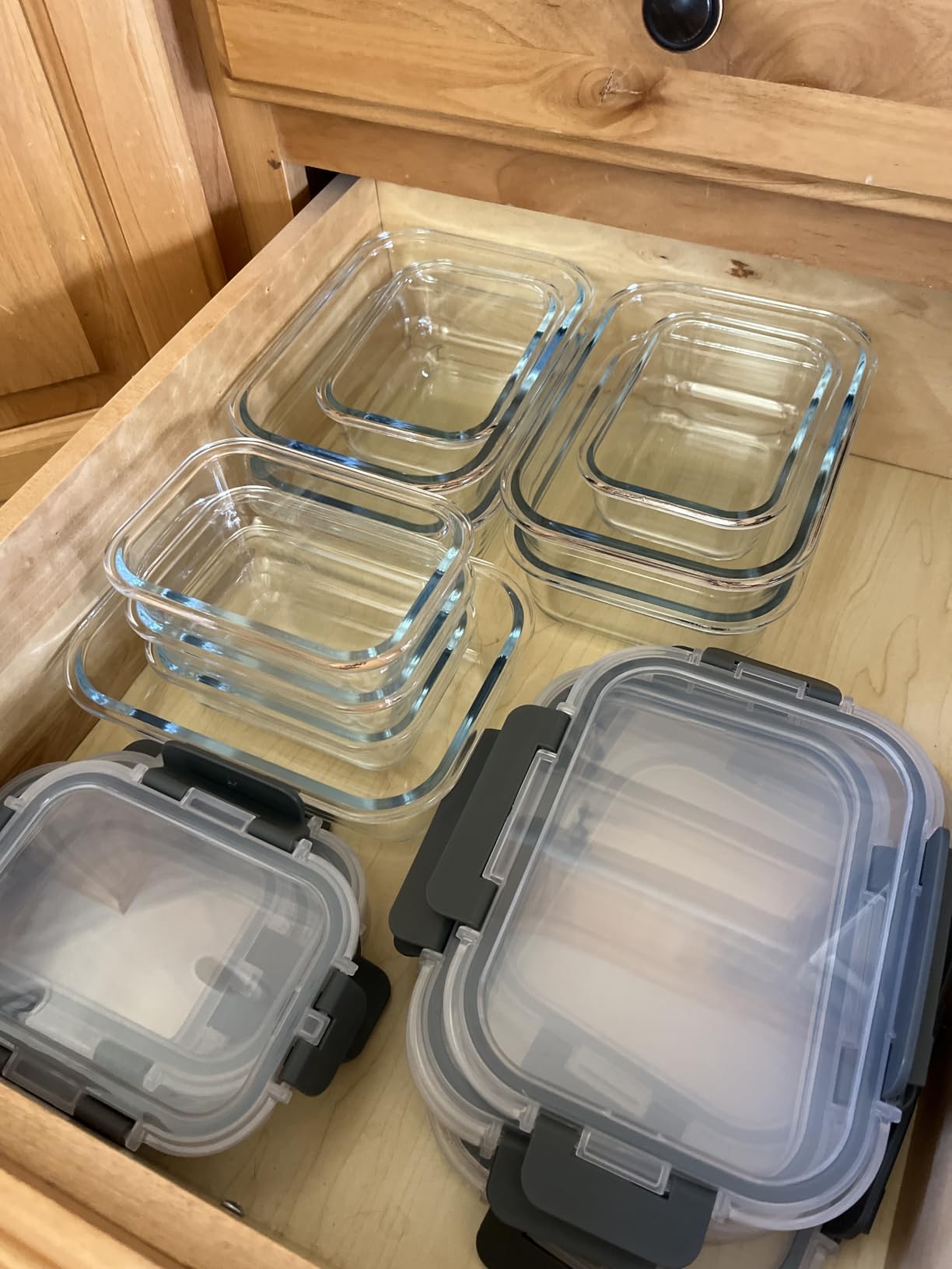 M MCIRCO 10 Pack Glass Food Storage Containers with Lids, Gray | Glass Meal Prep Containers, Airtight Lunch Containers with Lids, Microwave, Oven, Freezer and Dishwasher Friendly, BPA Free customer photo 2