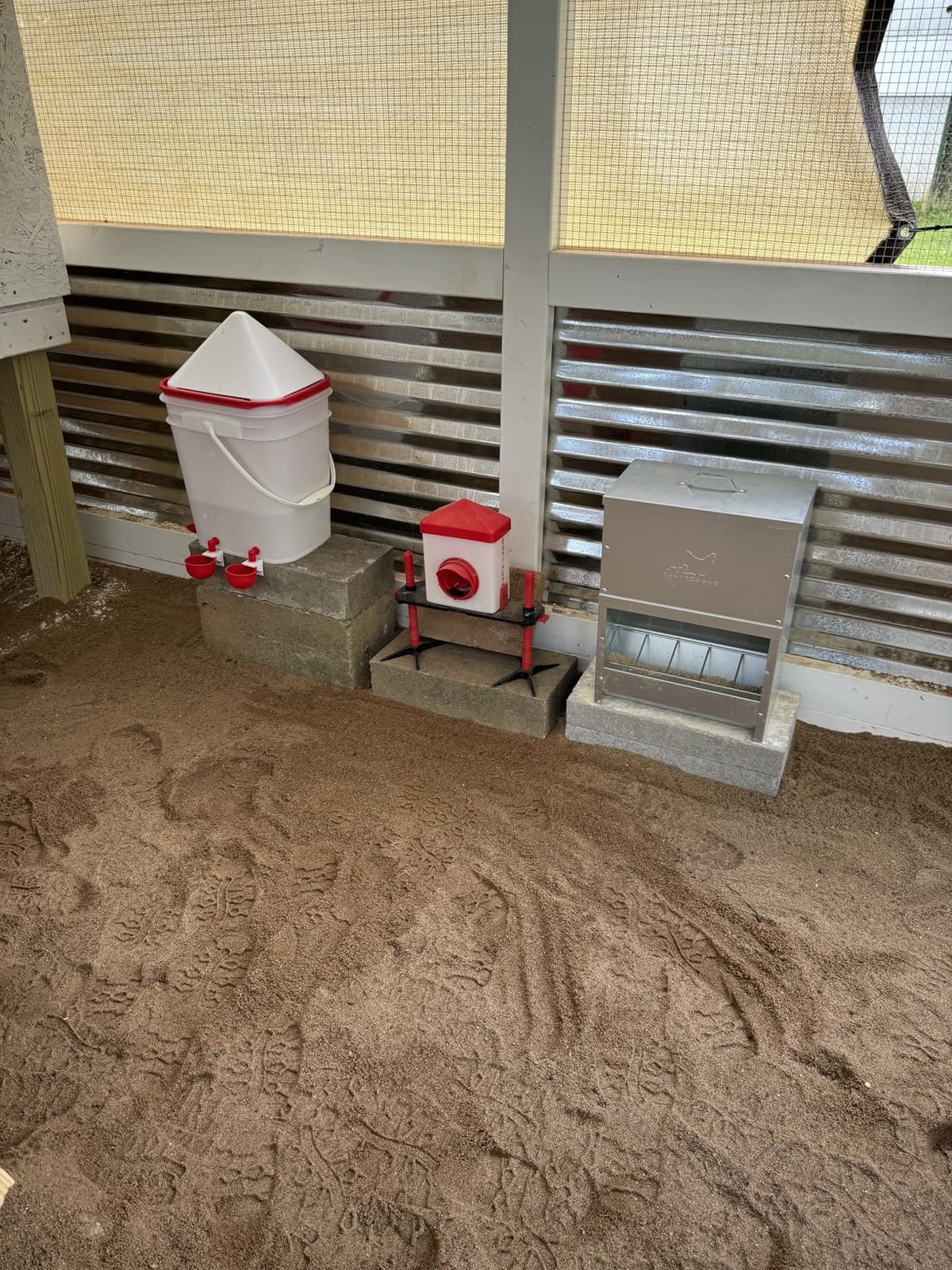 RentACoop 50lb Gravity-Fed Metal Trough Feeder with Lid & Rain Cover customer photo 2